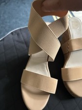 Ladies Ankle Strap Cork Wedge