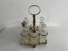 6 Bottle Silver Plated Cruet