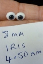 8mm blue SOLID GLASS DOLL