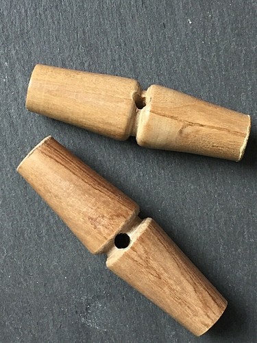 Large natural wooden coat - natural,