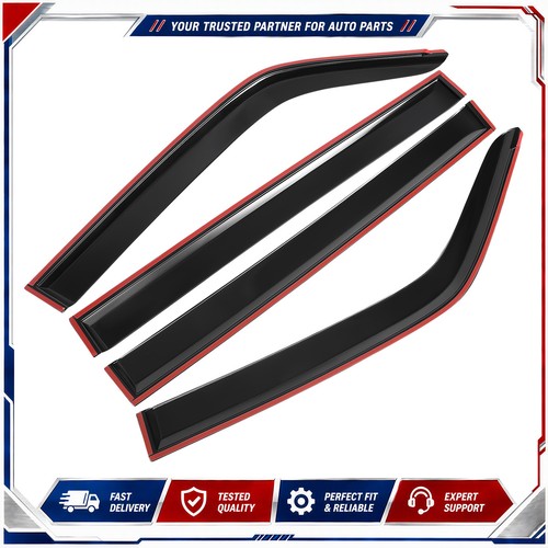 Black wind deflectors door - deflectors,