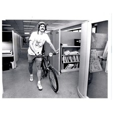 1989 Press Photo Cycling Jeff