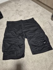 CP Company Lens Cargo Shorts Black Size Medium 48, Worn Once