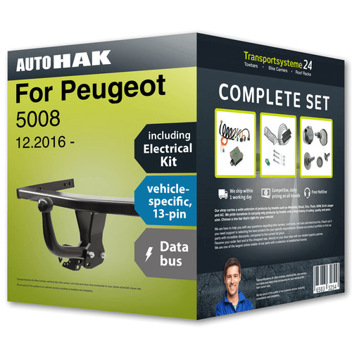 Towbar fixed for peugeot 5008 - towbar,