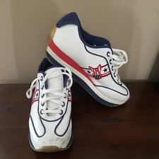 VINTAGE Playboy Bunny Patriotic Red white Blue Platform Sneakers shoes 7 RARE!!!