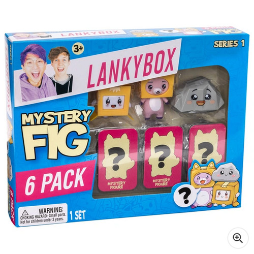Lankybox mystery figure pack - mystery, 6-pack