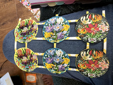 Vintage embossed die cut paper scraps MLP #1210 FLOWER CIRCLES