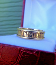 Ola Gorie Runic Ring Orkney 9ct Yellow Gold Wedding or Fashion h/m 2000s size P