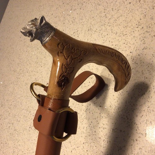 Walking stick carved - stick,