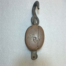 Vintage Wooden Pulley Block