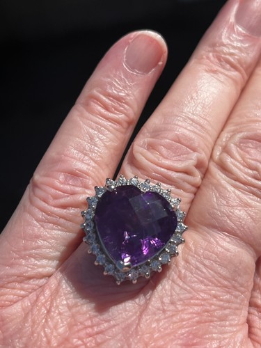 Heart shaped amethyst - , and