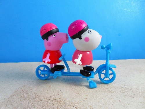 Peppa pig tandem bike playset - pig,