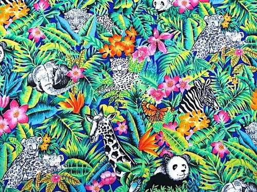 Novelty jungle cotton - jungle, fabric