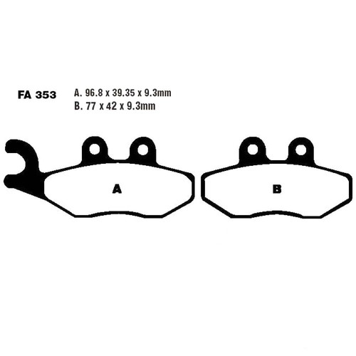 Pair brake pads ebc - pair,