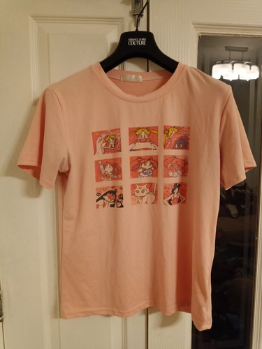 Sailor moon peach pink shirt - peach, t
