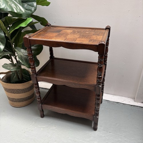 Antique oak three tier - oak,