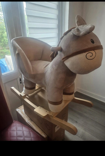 Plush rocking horse - plush,