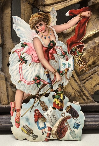Christmas fairy gifts stocking - christmas,