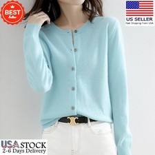 Women Cardigan Solid Color
