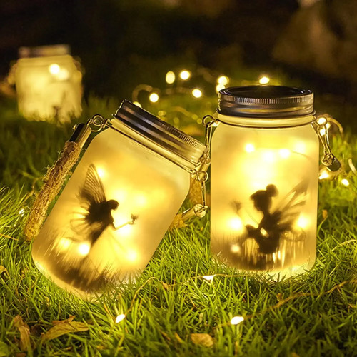 Solar mason jar lantern - mason, fairy