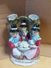 Vintage Porcelain Spill Vase 'The Welsh Tea Party' Fairing