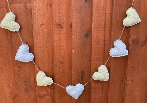 Fabric shabby chic heart - fabric,