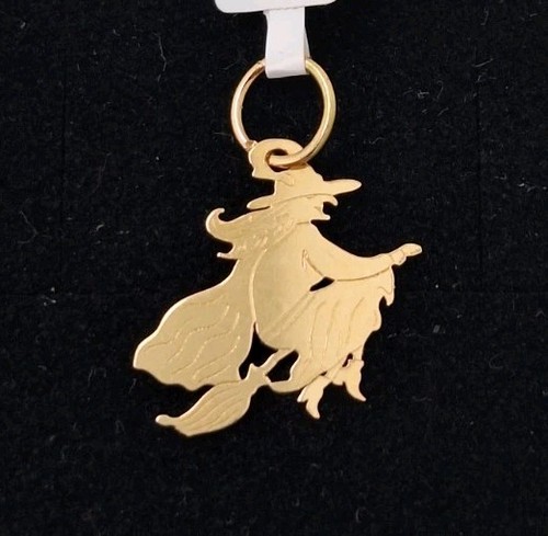 18k gold pendant lucky witch - 18k,