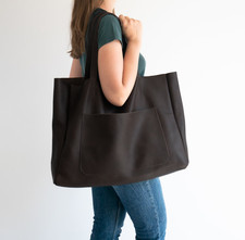 Leather Shoulder bag Oversize