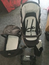 Graco 3 In 1 Buggy Pushchair Stroller Pram Carrycot Raincover
