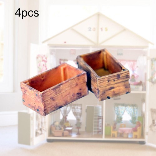 Dollhouse wooden box - 4x,