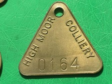 High Moor Colliery North Derbyshire large pit check miners coal mining token