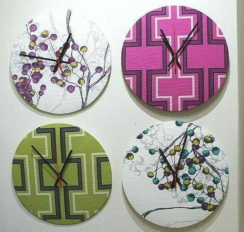 Handmade fabric clock wilman - fabric,