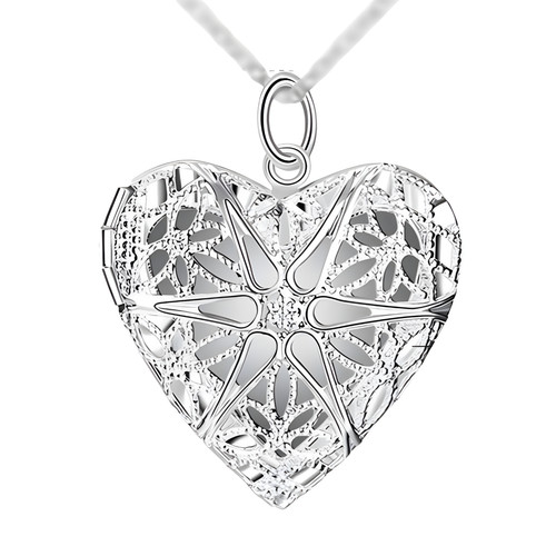 Vintage heart locket necklace - heart,