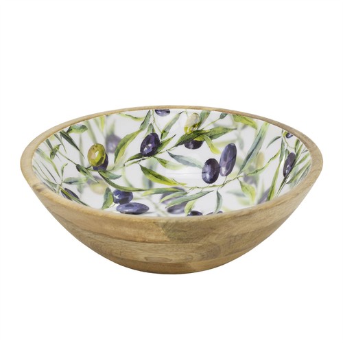 Medium olive enamelled wooden - medium,