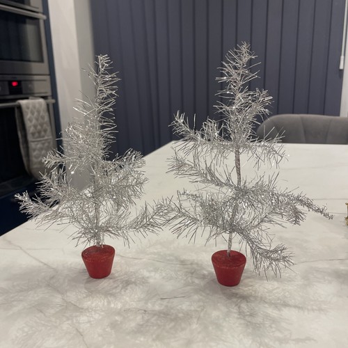 Vintage retro silver tinsel - silver,