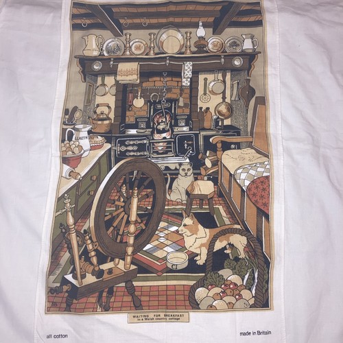 Vintage tea towel welsh - vintage,