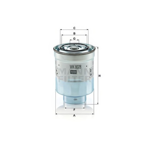 Mann wk8028z fuel filter 119mm - mann,