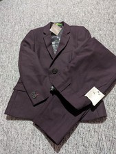 Next Premium Tailoring Boy's Suit Jacket & Trousers 5-6 Years Plum Purple. BNWOT
