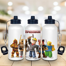 PERSONALISED 'ROBLOX' 600ML ALUMINIUM GLOSSY WATER BOTTLE.