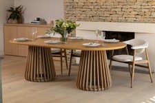 OVAL WOODEN DINING TABLE