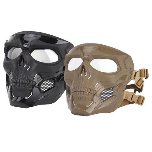 Skull air gun paintball mask - gun,