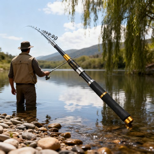 Carbon telescopic fishing - telescopic, rod