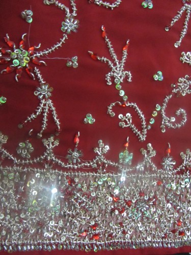Indian red bridal sari - bridal,