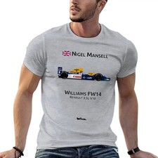 Nigel Mansell - Formula 1 Legend - Williams FW14 Retro F1 T-Shirt Colour Options