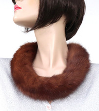 Fur Scarf Boa Loop Sable Fur Collar Trim Coat Neck Jewelry Autumn Brown