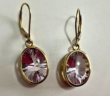AMETHYST & 9CT GOLD EARRINGS