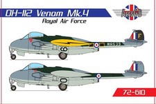 AGB AGB72610 1:72 de Havilland Venom Mk.IV RAF DH-112