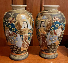 Antique Satsuma Pottery Vases