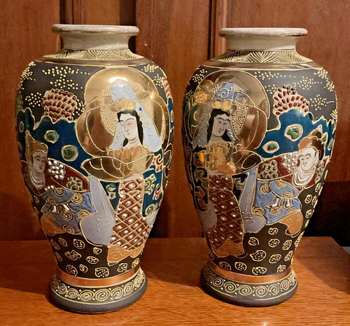 Antique satsuma pottery - antique,