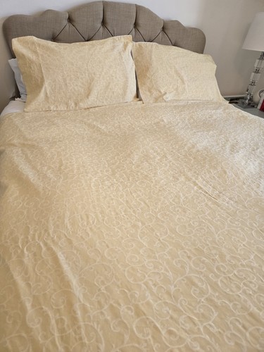 Colours yellow damask scroll - colours,